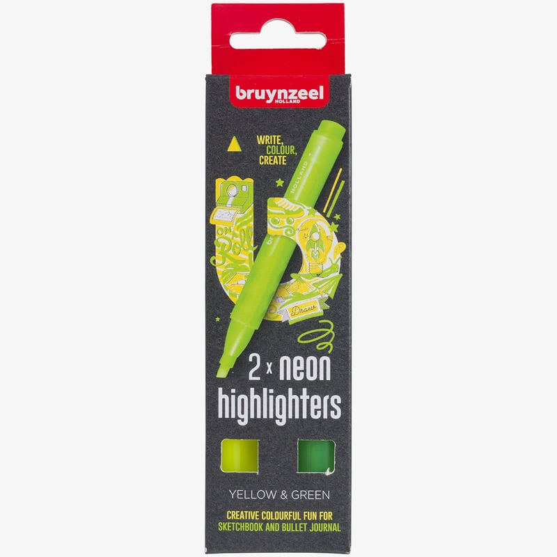 Bruynzeel Bruynzeel Highlighters - Yellow & Green (Pack of 2)