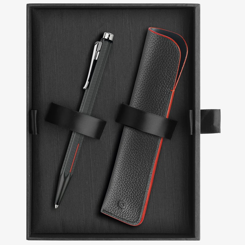 Caran d'Ache Caran d'Ache Ecridor Ballpoint Pen & Leather Case Set - Racing