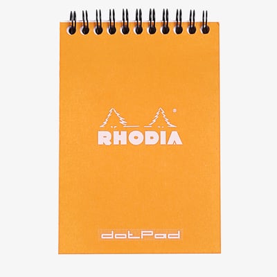 Rhodia Classic Wirebound Notepad - Medium - Orange - Dotted