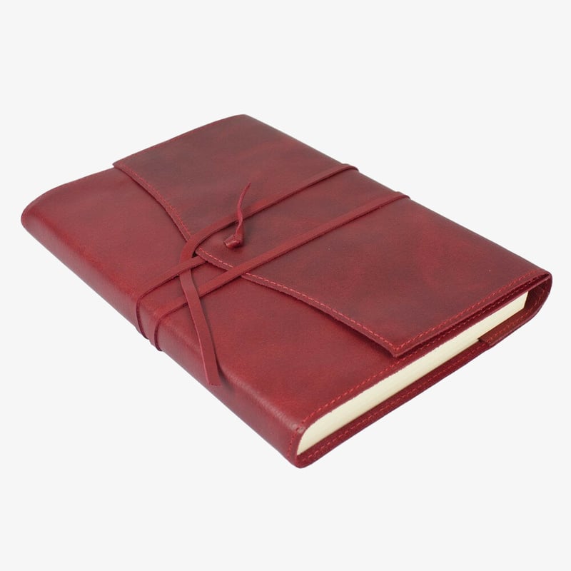 Papuro Papuro Milano Large Refillable Journal - Red with Plain Pages