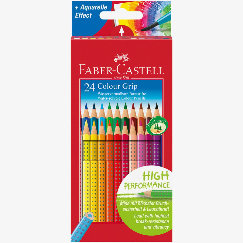 Faber-Castell Faber-Castell Colour Grip Pencils - Assorted Colours (Pack of 24)