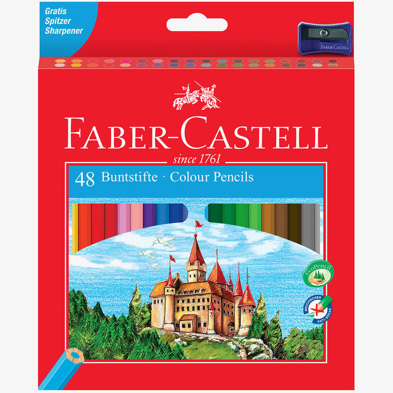 Faber-Castell Faber-Castell Classic Colouring Pencils - Assorted Colours (Pack of 48)