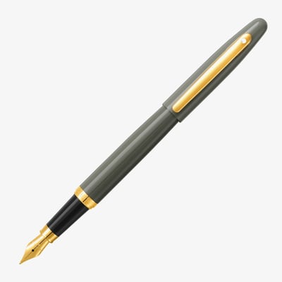 Sheaffer VFM Fountain Pen - Light Grey Gold Trim