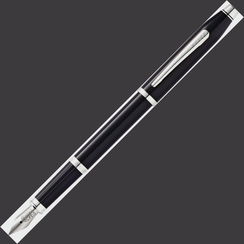 Cross Cross Century II Fountain Pen - Black Lacquer Chrome Trim