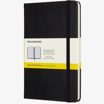 Moleskine Classic Hardback Medium Notebook - Squared - Assorted