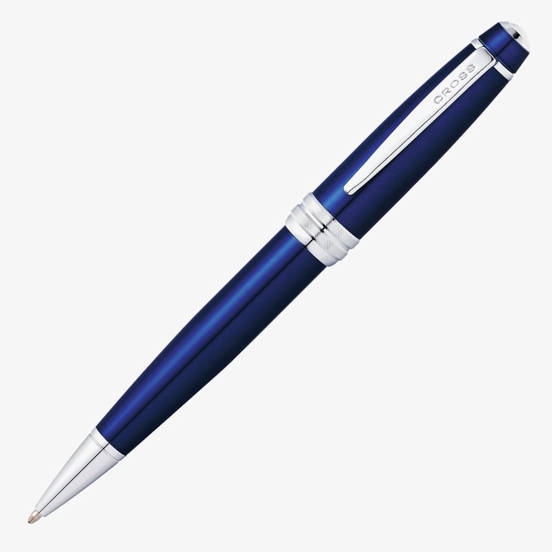 Cross Cross Bailey Ballpoint Pen - Blue Lacquer Chrome Trim