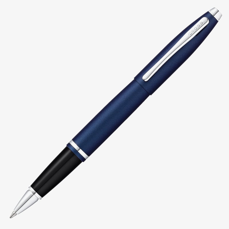 Cross Cross Calais Rollerball Pen - Midnight Blue Chrome Trim