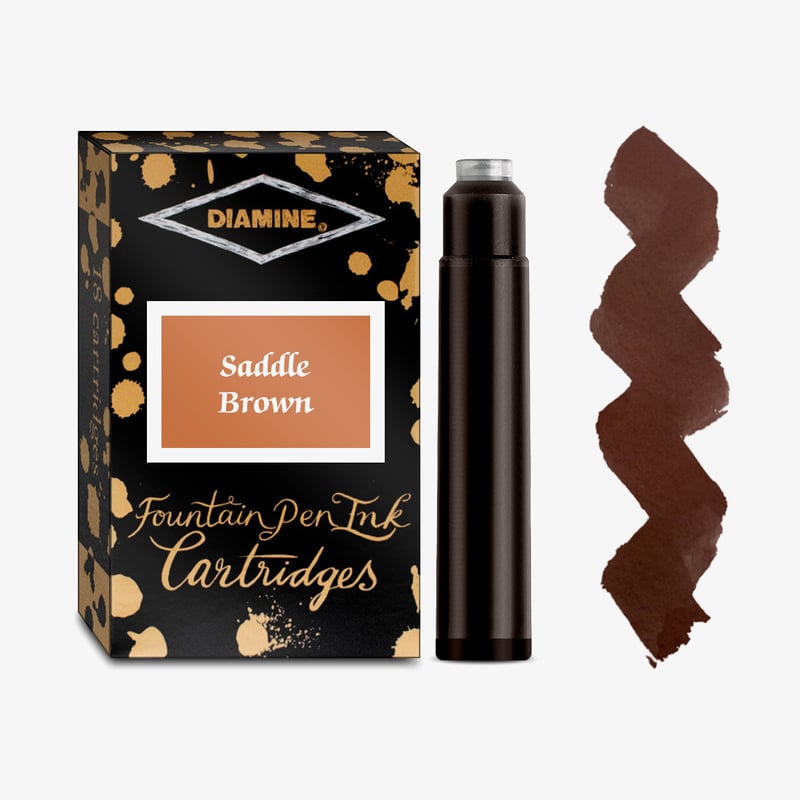 Diamine Inks Diamine Ink Cartridge - Saddle Brown (Pack of 18)