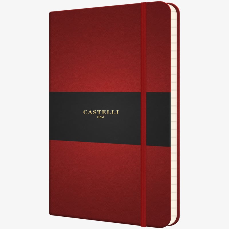 Castelli Castelli Flexible Pocket Notebook - Ruled - Red