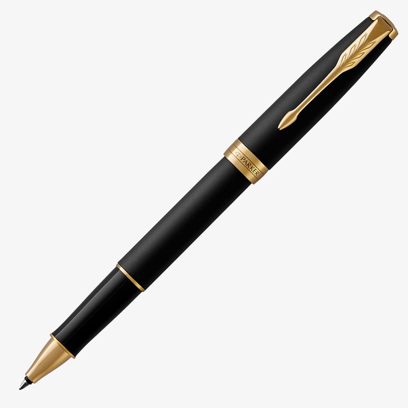 Parker Parker Sonnet Rollerball Pen - Matte Black Gold Trim