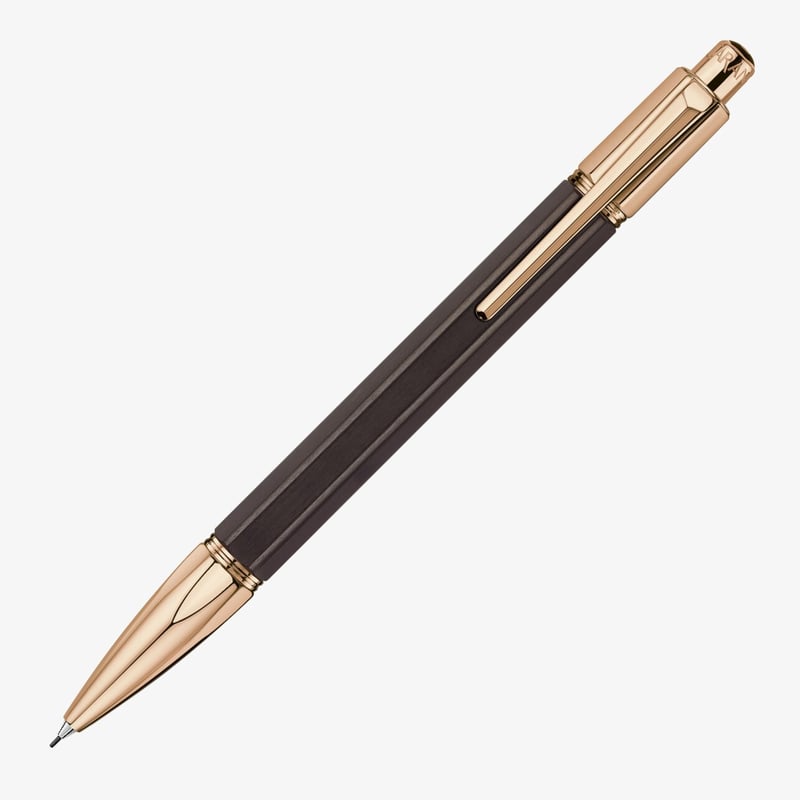 Caran d'Ache Caran d'Ache Varius Ebony Mechanical Pencil - 0.7mm - Rose Gold Plated
