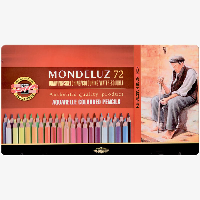 Koh-I-Noor Koh-I-Noor 3727 Aquarell Coloured Pencils - Assorted Colours (Tin of 72)