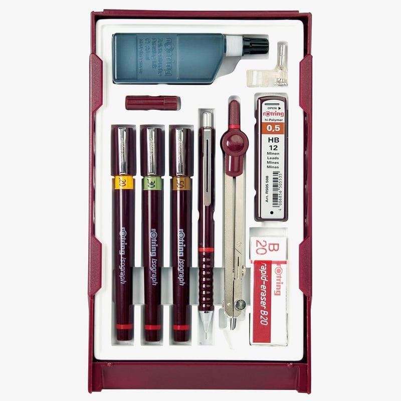 Rotring Rotring Isograph Master Set - 0.10mm/0.30mm/0.50mm