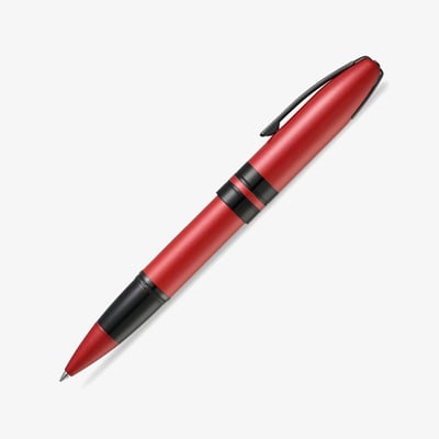 Sheaffer Icon Rollerball Pen - Metallic Red Lacquer Black PVD Trims