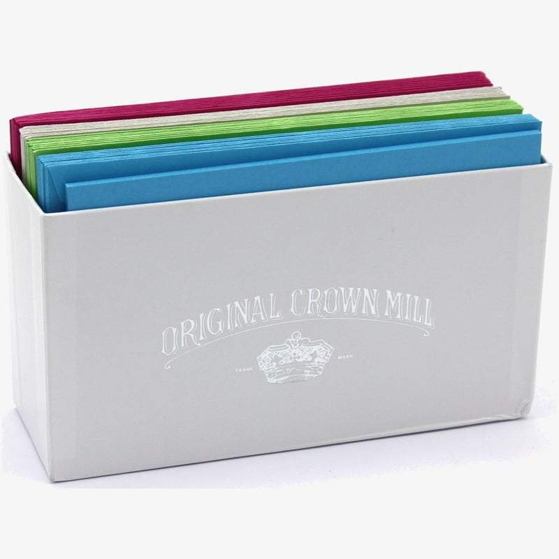 Crown Mill Crown Mill Set of 4x8 Cards and Envelopes - Assorted Colours