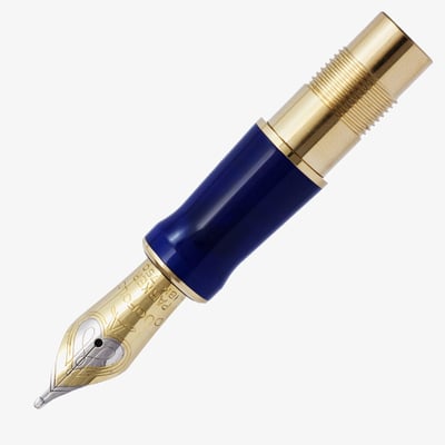 Parker Duofold Centennial Lapis Lazuli Nib - Solid 18K Gold - Broad