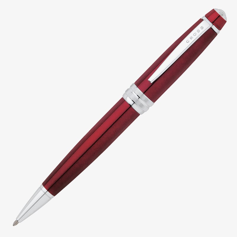 Cross Cross Bailey Ballpoint Pen - Red Lacquer Chrome Trim