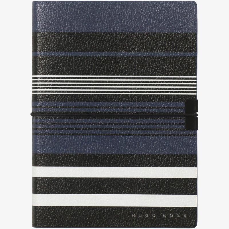 Hugo Boss Storyline A6 Notepad - Blue Stripes