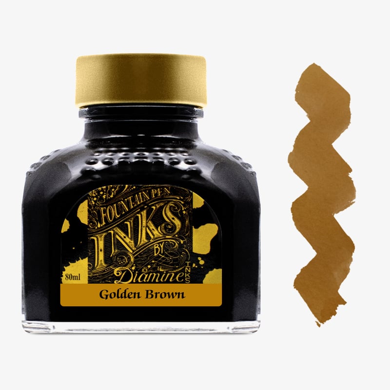 Diamine Inks Diamine Ink Bottle 80ml - Golden Brown