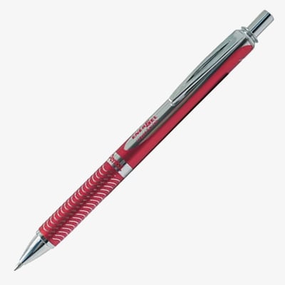Pentel EnerGel Sterling Rollerball Pen - 0.7mm - Red (Gift Boxed)