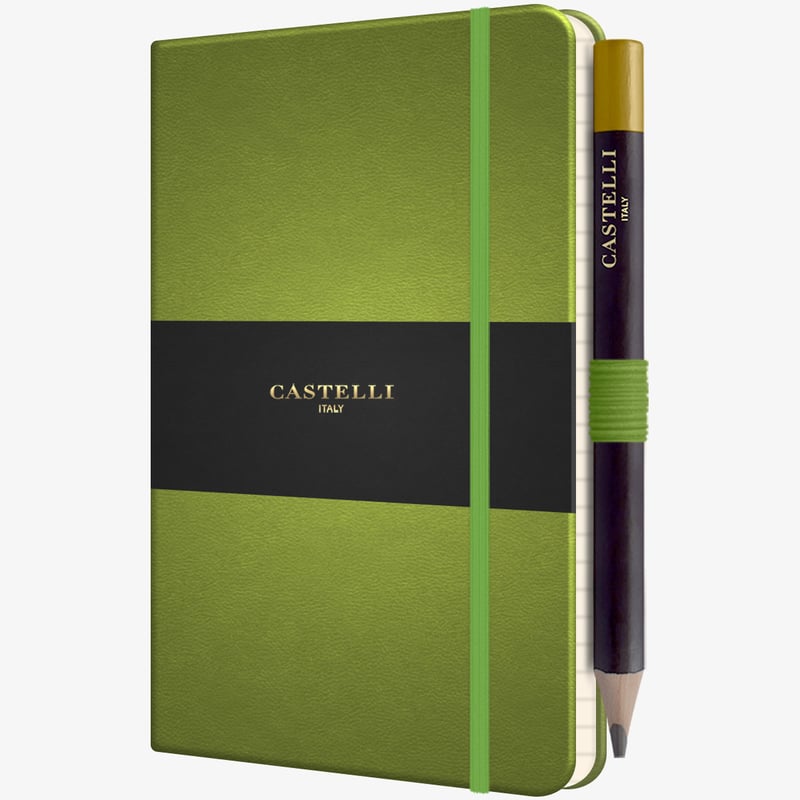 Castelli Castelli Tucson Hardback Pocket Notebook - Ruled - Bright Green