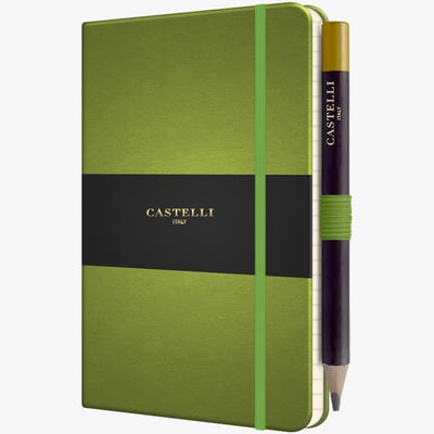 Castelli Tucson Hardback Pocket Notebook - Ruled - Bright Green
