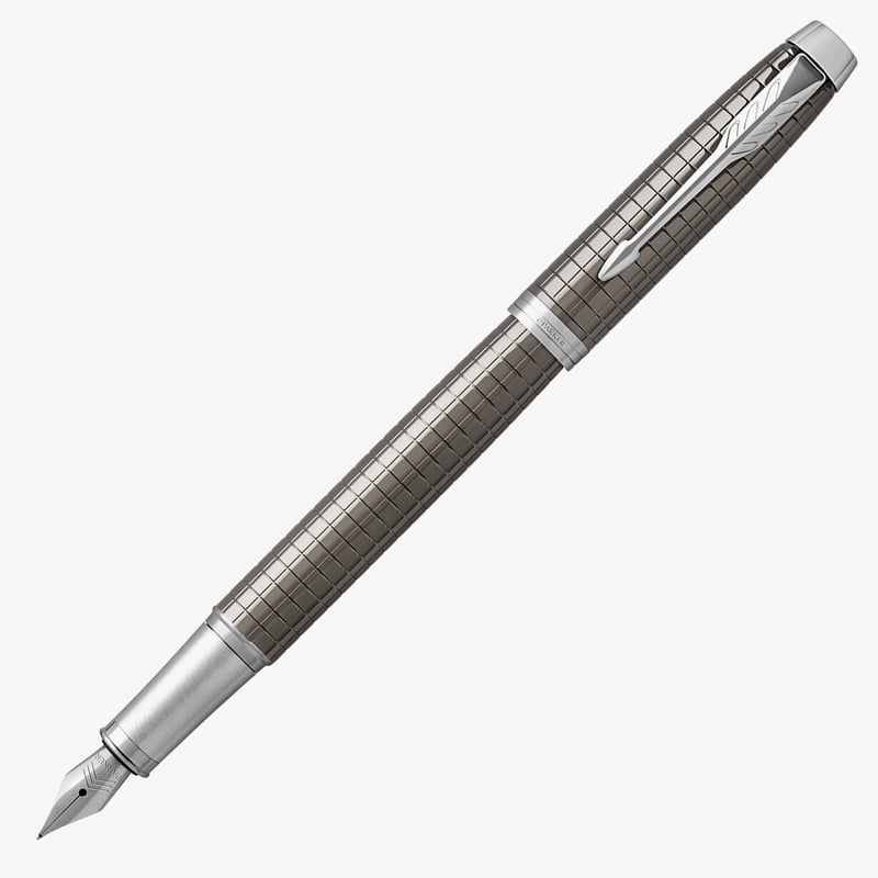 Parker Parker IM Premium Fountain Pen - Dark Espresso Chiseled Chrome Trim