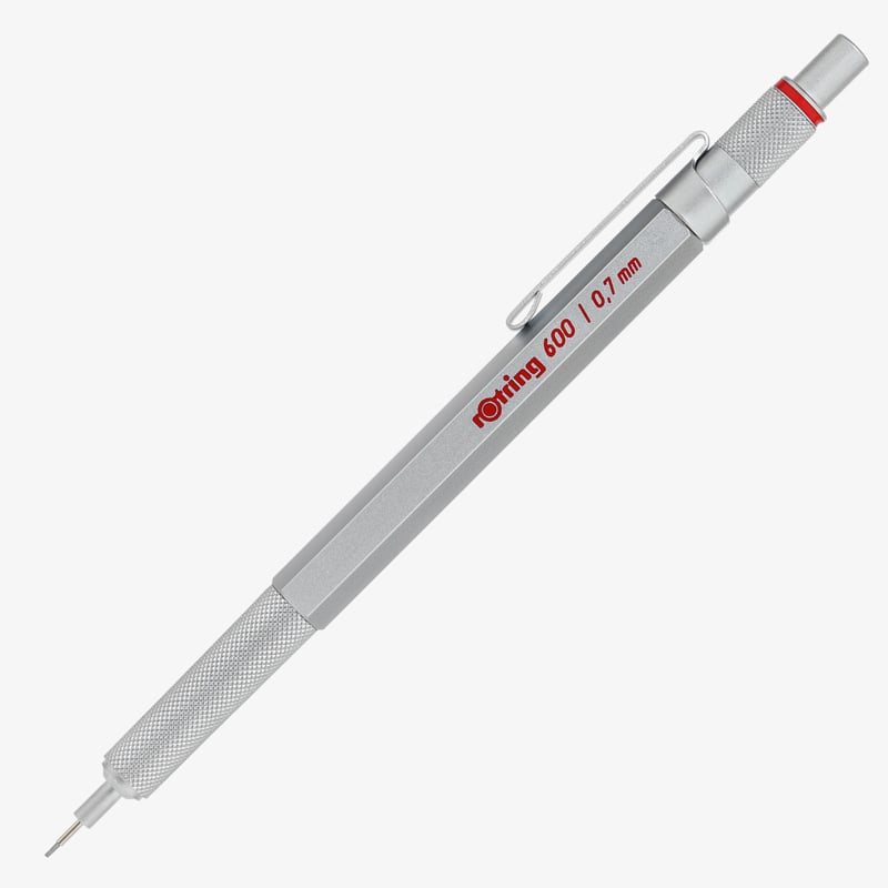 Rotring Rotring 600 Mechanical Pencil - Silver Barrel - 0.70mm