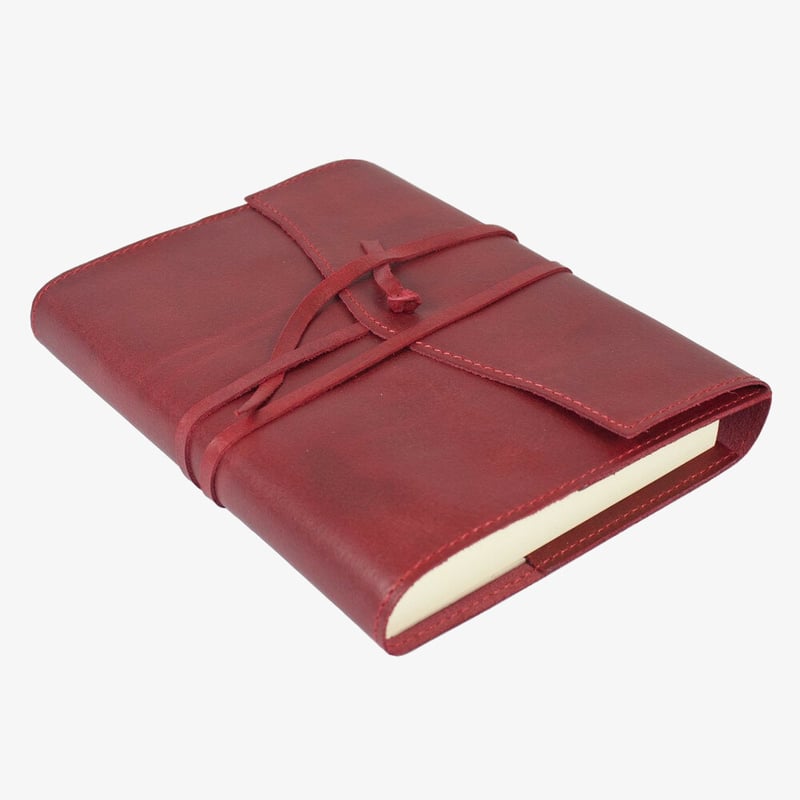 Papuro Papuro Milano Medium Refillable Journal - Red with Plain Pages