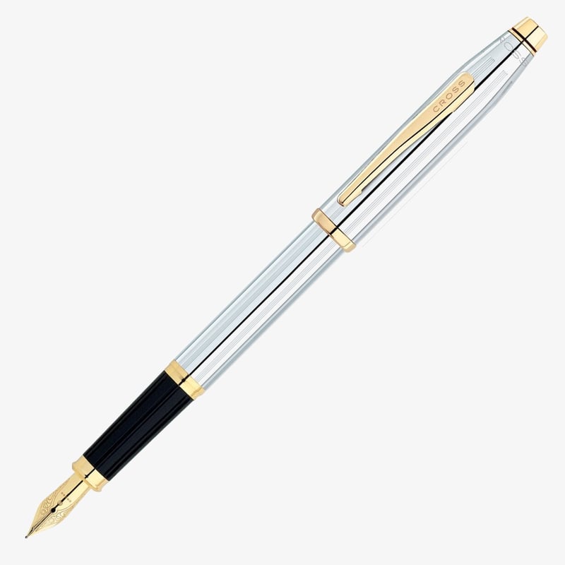 Cross Cross Century II Fountain Pen - Medalist Chrome and Gold
