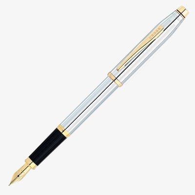 Cross Century II Fountain Pen - Medalist Chrome and Gold