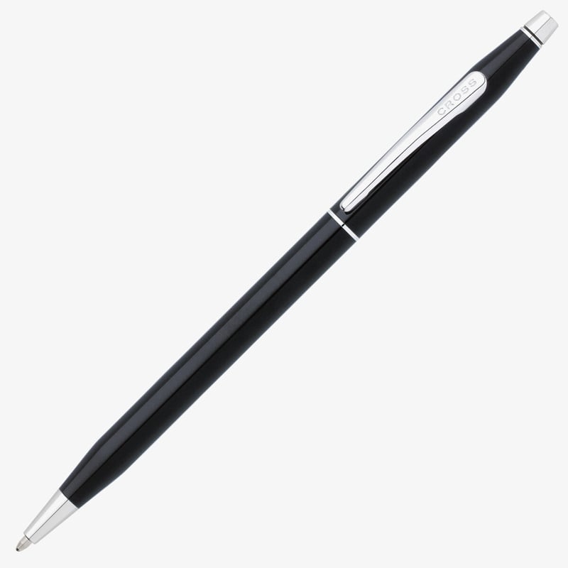 Cross Cross Classic Century Ballpoint Pen - Black Lacquer Chrome Trim