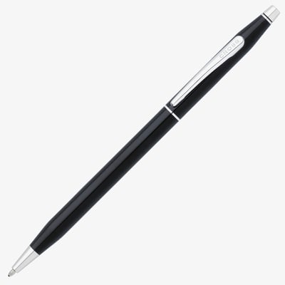 Cross Classic Century Ballpoint Pen - Black Lacquer Chrome Trim