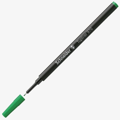 Schneider Topliner 970 Fineliner Refill - Green