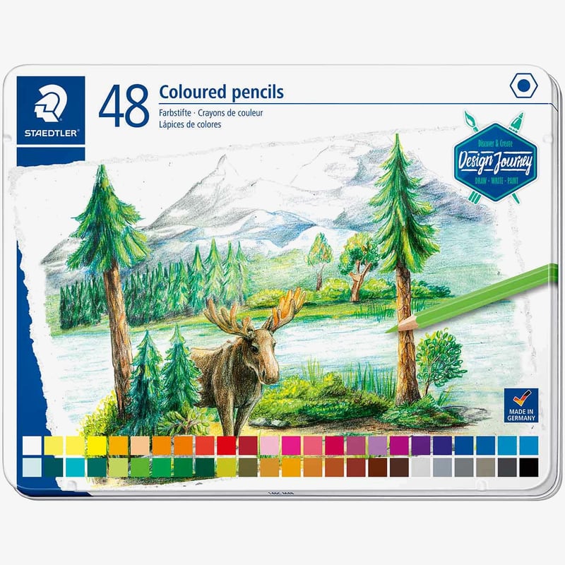 Staedtler Staedtler Design Journey Colouring Pencils - Assorted Colours (Tin of 48)
