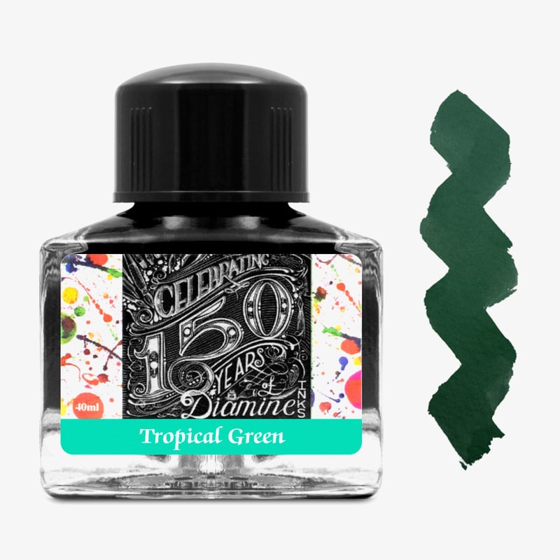 Diamine Inks Diamine 150th Anniversary Ink Bottle 40ml - Tropical Green