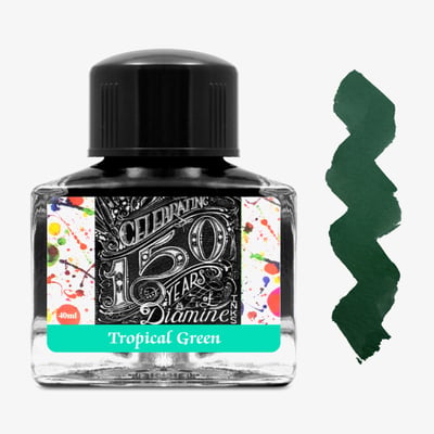 Diamine 150th Anniversary Ink Bottle 40ml - Tropical Green