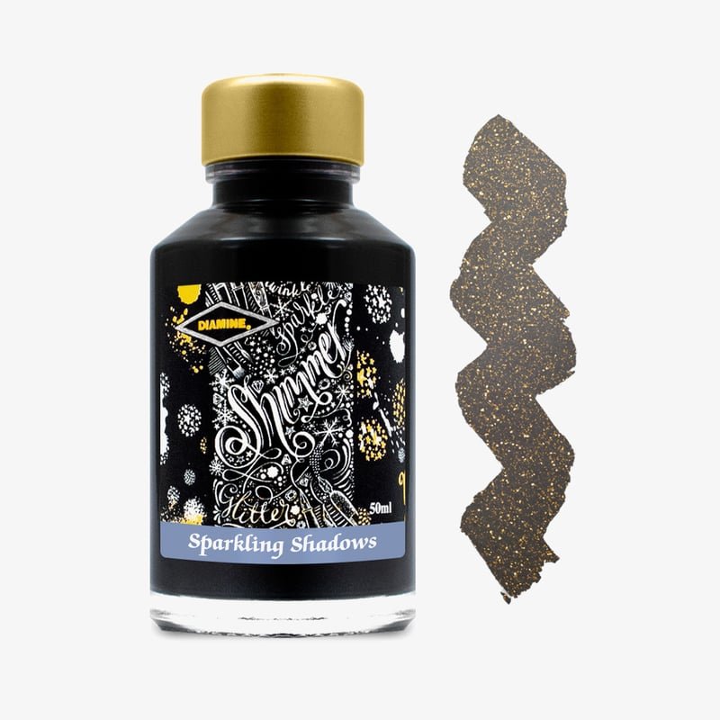 Diamine Inks Diamine Shimmering Ink Bottle 50ml - Sparkling Shadows