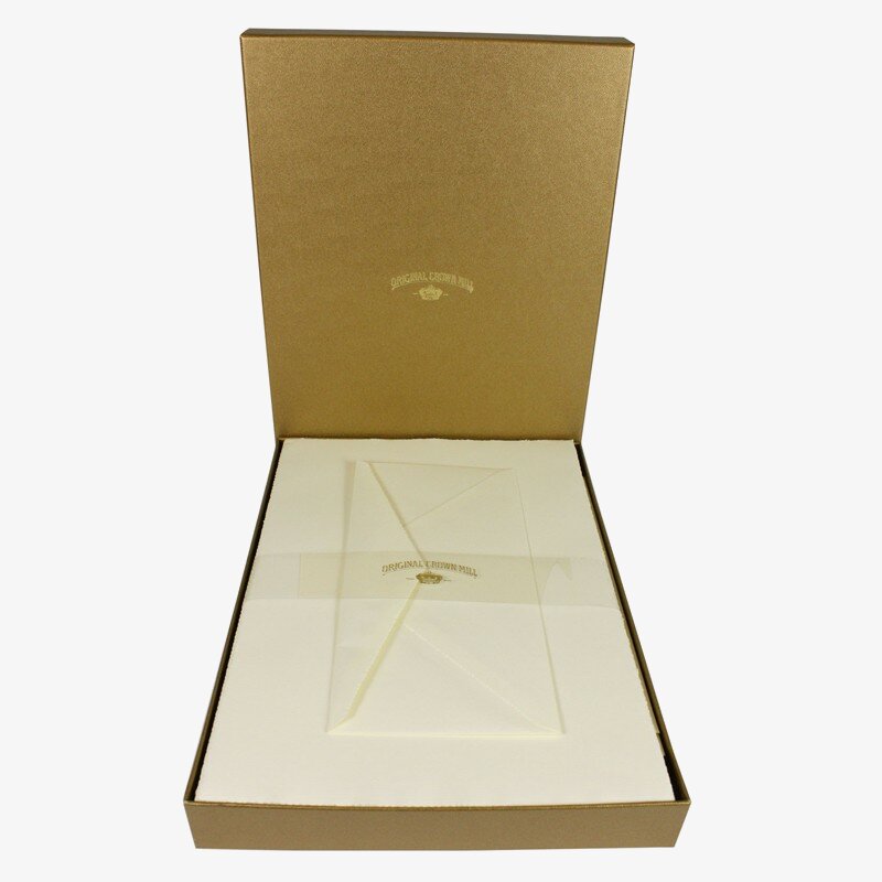 Crown Mill Crown Mill Golden Line DL 100gsm Set of 25 Sheets and Envelopes - Cream