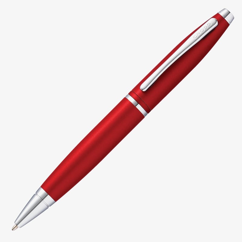 Cross Cross Calais Ballpoint Pen - Metallic Crimson Chrome Trim