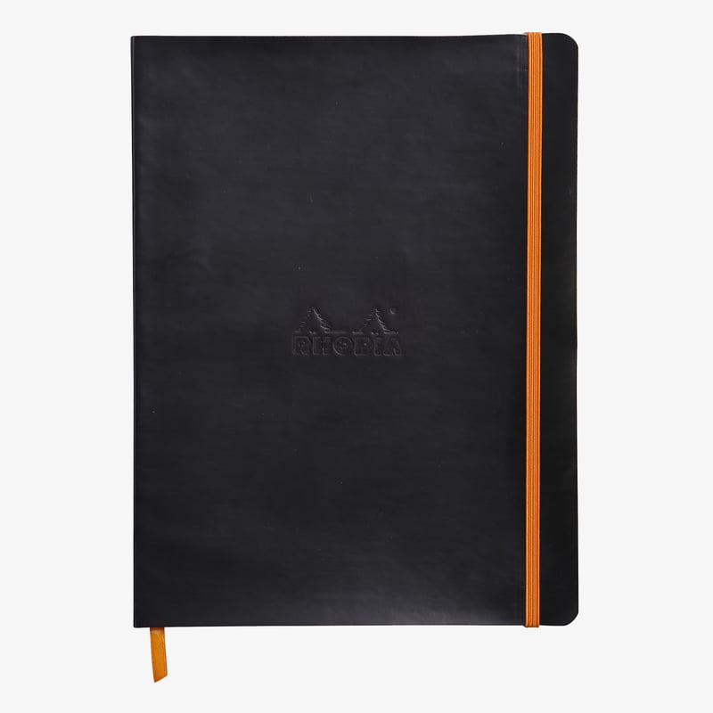 Rhodia Rhodia Softcover Notebook - Large - Black- Dotted