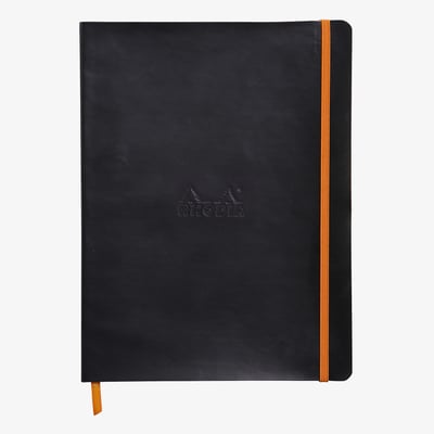 Rhodia Softcover Notebook - Large - Black- Dotted