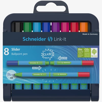 Schneider Schneider Link-It Slider Ballpoint Pens - Assorted Colours (Case of 8)