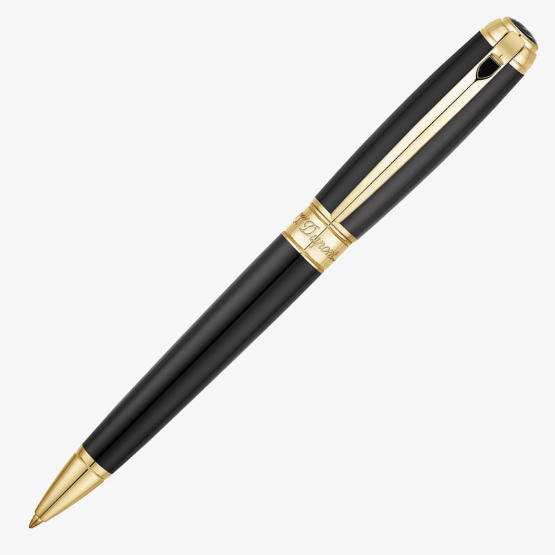 S.T. Dupont S.T. Dupont Line-D Large Ballpoint Pen - Black & Gold