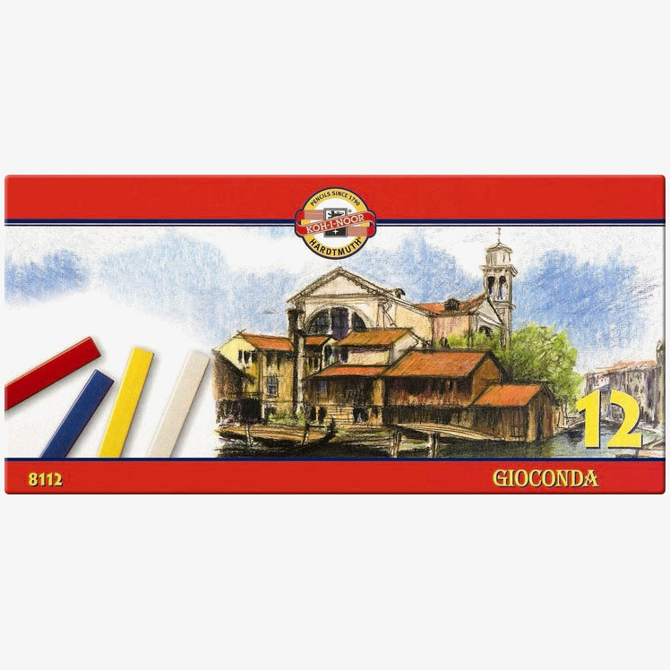 Koh-I-Noor Koh-I-Noor 8112 Artist's Hard Chalks - Assorted Colours (Pack of 12)