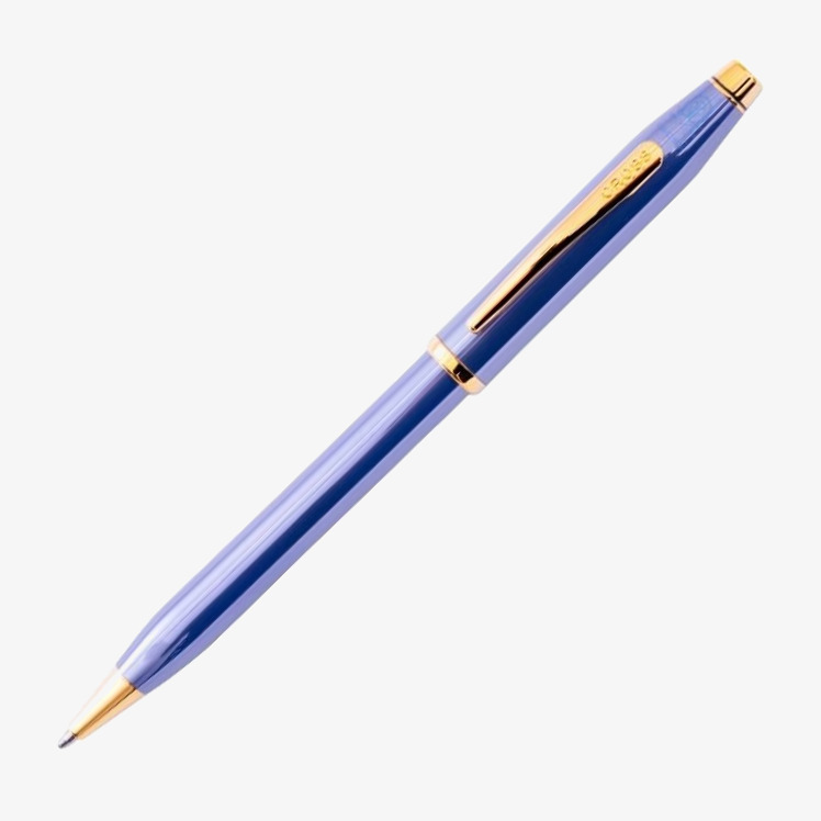 Cross Cross Century II 2024 Spring Collection Ballpoint Pen - Lavender Blue Gold Trim
