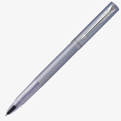 Parker Vector XL Rollerball Pen - Silver Blue Chrome Trim