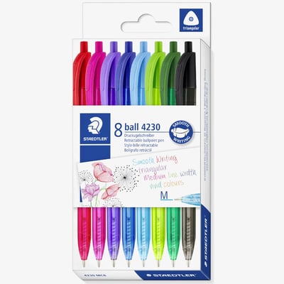 Staedtler Staedtler 4230 Ballpoint Pen - Assorted Colours (Pack of 8)