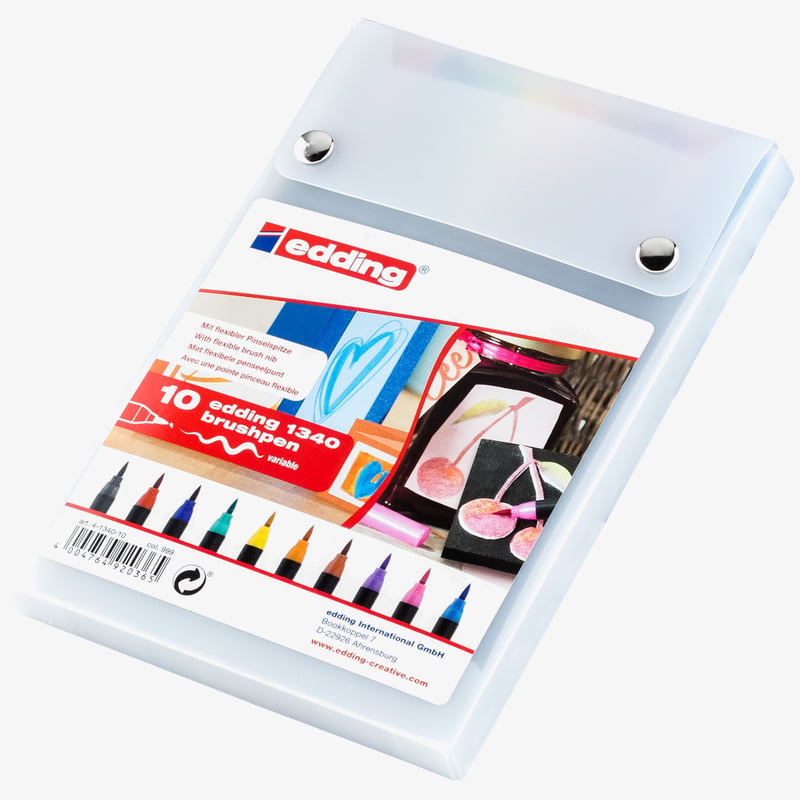Edding Edding 1340 Fibre Tip Pen - Assorted Colours (Travel Set of 10)