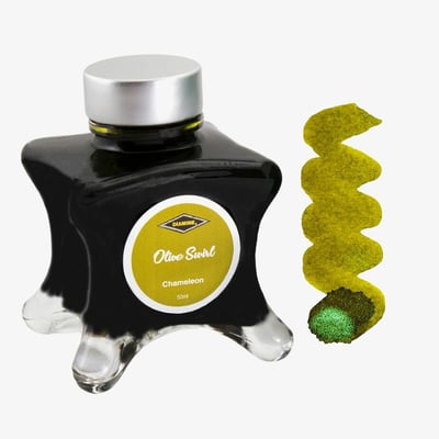 Diamine Inkvent Christmas Ink Bottle 50ml - Olive Swirl